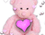 Rožinė Širdies Rožinis meškiukas