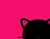 Рожевий фон Чорний кіт