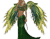 Green Spārnotais Woman