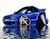 קריקטורה מכונית ספורט הכחולה