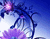 Фіолетовий Синій квітковим візерунком