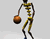 Squelette de jouer au basket