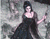 Gotisk jente i sort kjole
