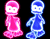 Pink Blue Cute Creatures