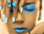 Синій макіяж для обличчя 01