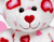 Білий Серце Teddy Bear