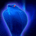Blue Phosphorescent Snake