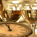 Old Clock And White Wine