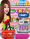 Supermarket Shopping Cash Register Girl Cashier Games