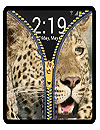 Zipper Lock Screen Leopard