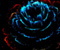 3D Çiçek Mavi Yapraklı Özet
