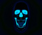 3D Skull blu