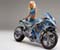 Blue Motorcycle And Girl