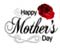 Happy Mothers Day And Red Rose