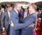 President Kikwete Embrace Kenyatta During Inauguration
