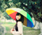 Vietnamese Beautiful With Colorful Umbrella