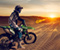 Motorcycle Sand Dunes Sunset